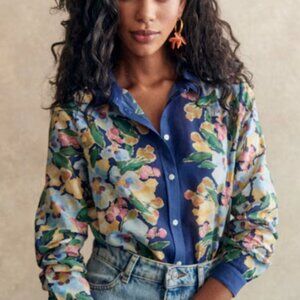 Sezane Pierro Shirt - Sézane X Aimie Poetry Blue